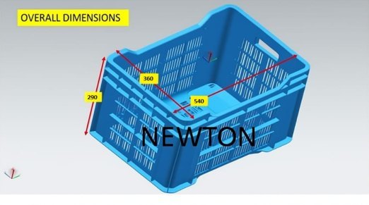 Blue plastic crates